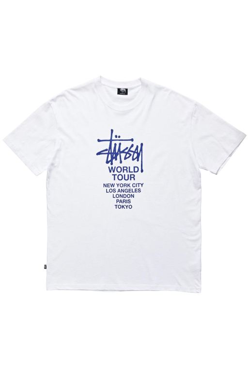 Stussy Mens Solid Tour T Shirt White - BENGO0159